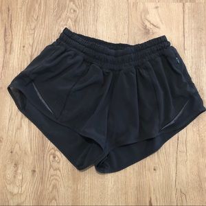 Lululemon black running shorts